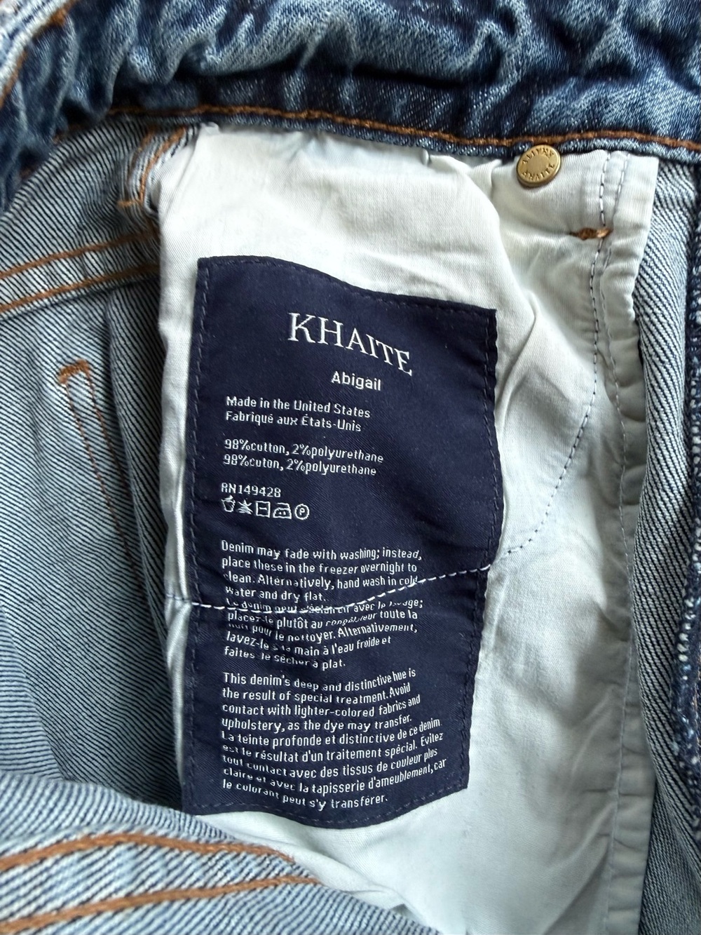 KHAITE Women's Abigail Straight-Leg Jeans - Picture 7 of 10